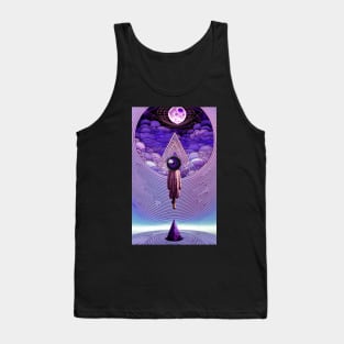 Purple Eyeball  Abstract Cloudscape Tank Top